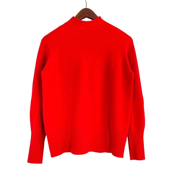 French Connection Womens Large Mock Neck Knit Sweater Red Holidays Christmas - Picture 1 of 8
